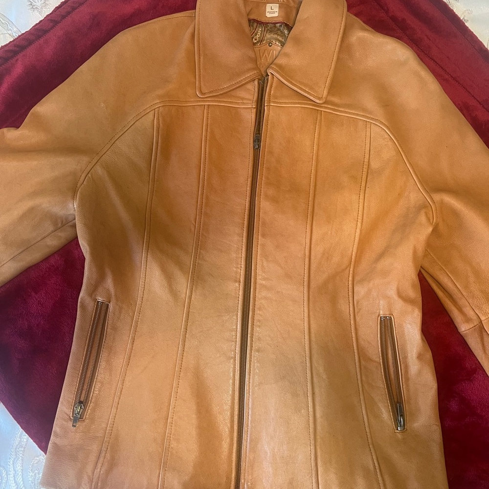 Women's Tan Leather Jacket